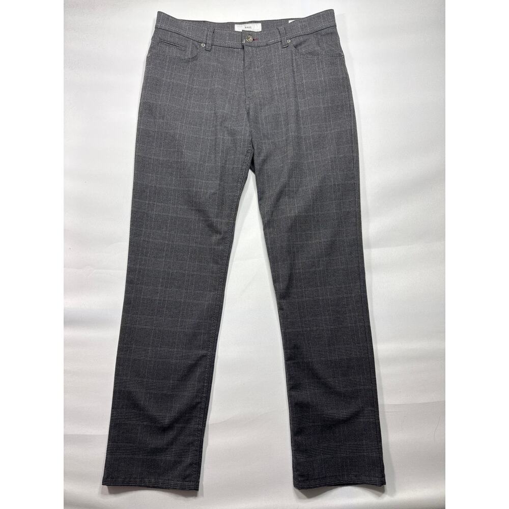 Brax Feel Good Men's Cooper Fancy Regular Fit Gray Dress Pants - 35x32 (35x31.5)